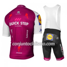 Conjunto Maillot + Culotte Corto con tirantes 2017 Quick-Step Floors N003